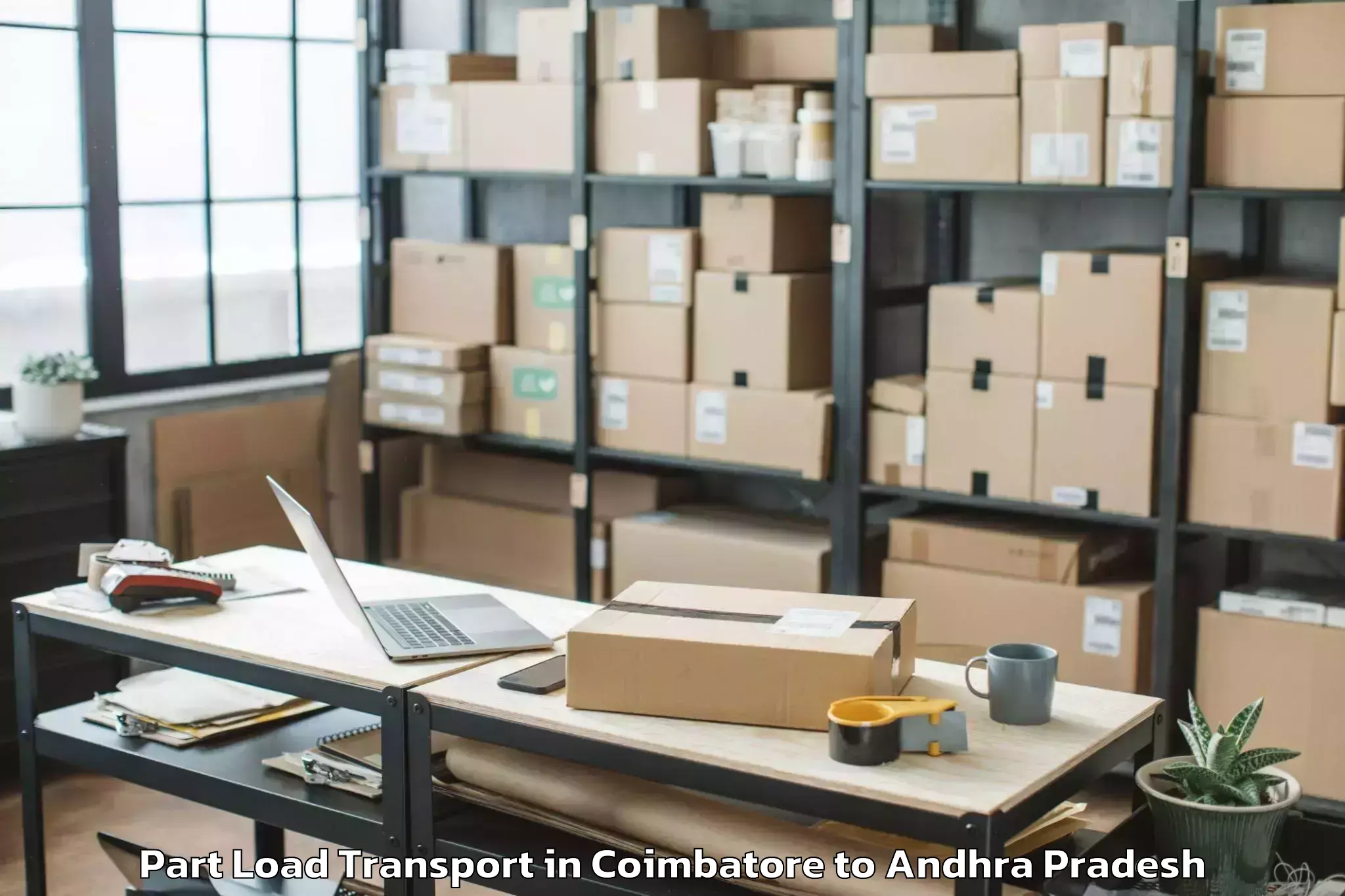 Professional Coimbatore to Anaparthy Part Load Transport